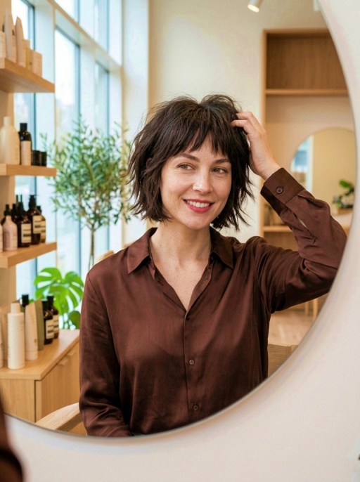 Fashionable Short Hairstyle With Natural Shine