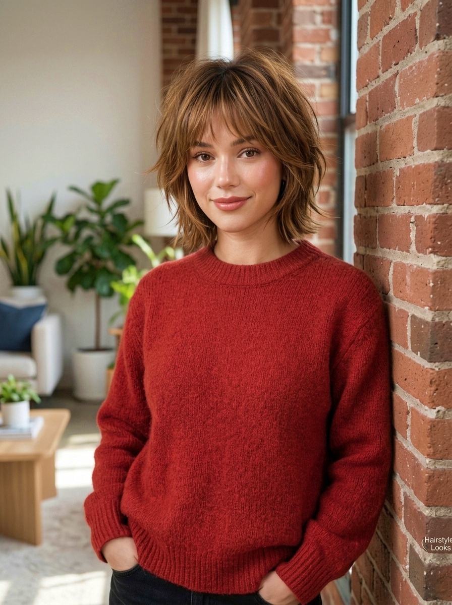 Short Layered Shag Hairstyle for Women