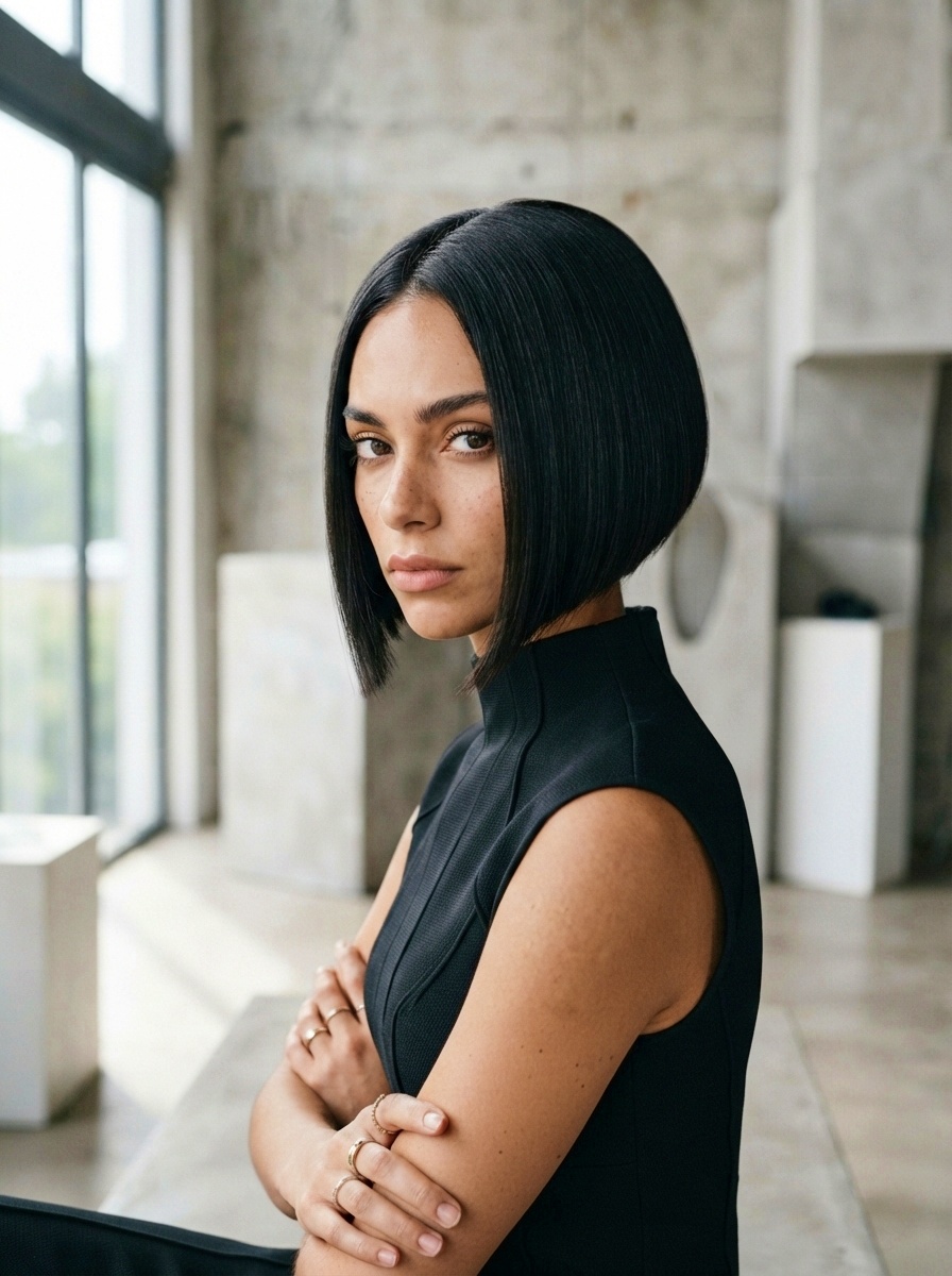 Bold Graphic Bob Hairstyle