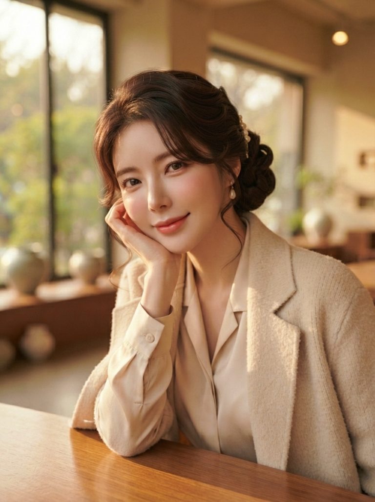 Signature Korean Inspired Low Bun Hairstyle
