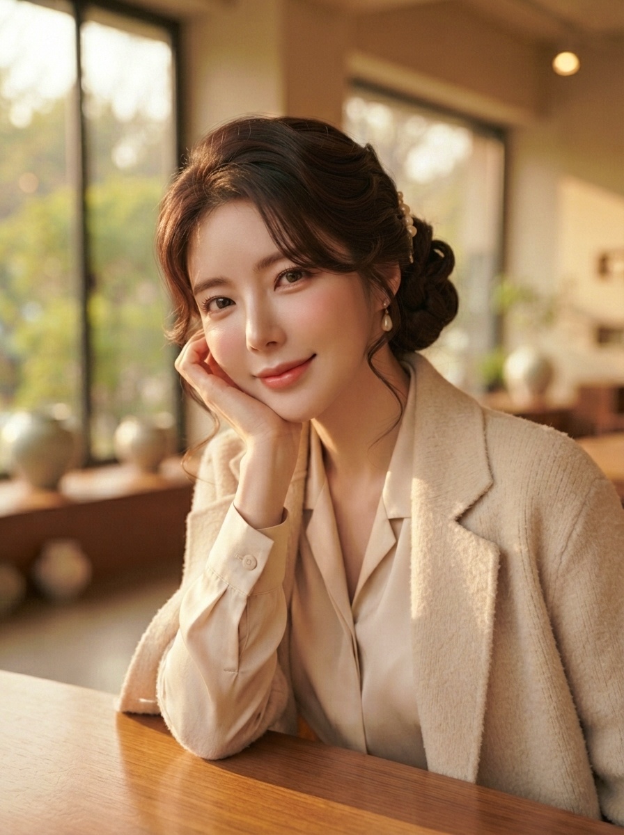 Signature Korean Inspired Low Bun Hairstyle