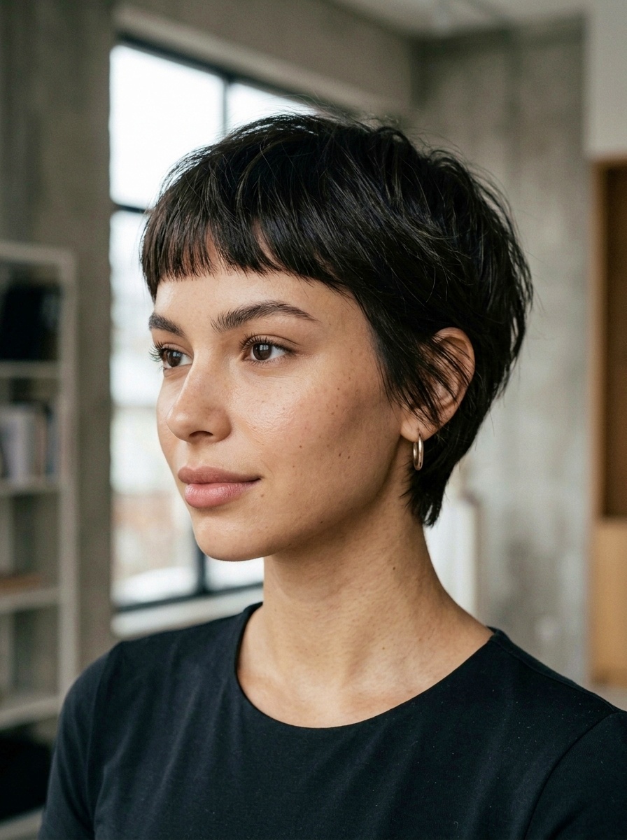 Textured Pixie with Micro Fringe