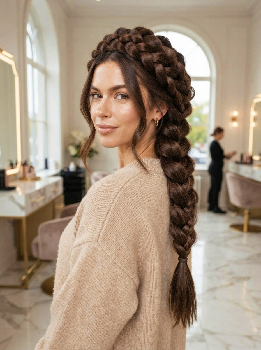 Voluminous Dutch Braid for Long Hair