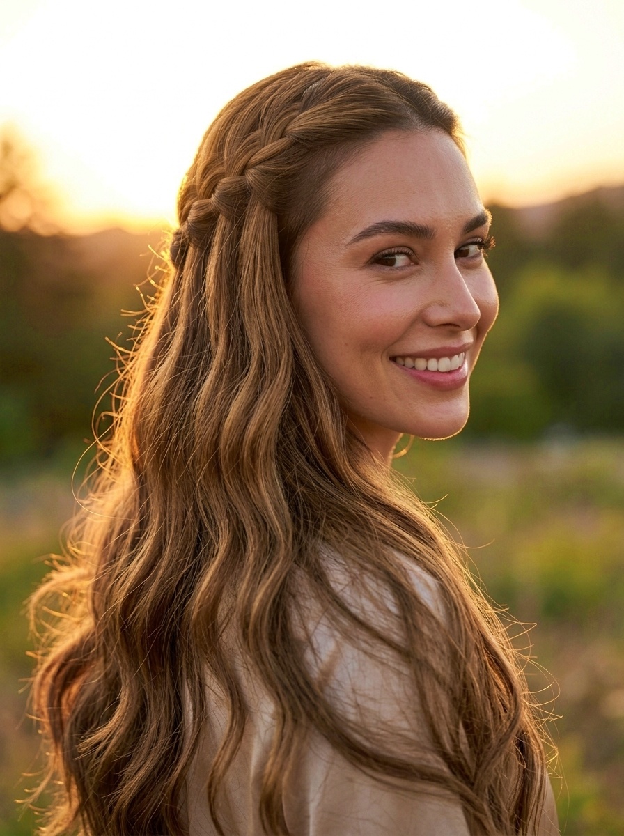 Waterfall Braid Hairstyle