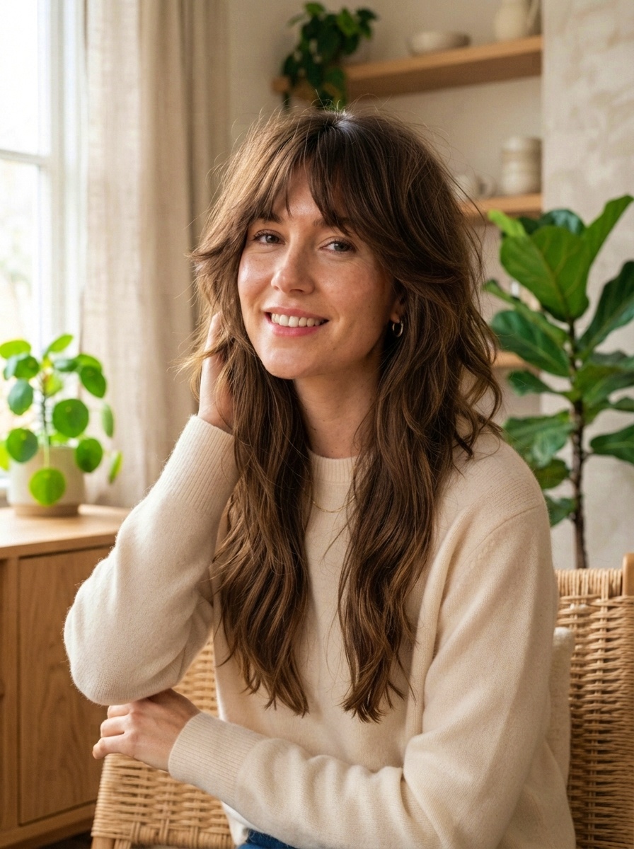 Soft Wolf Layered Hairstyle