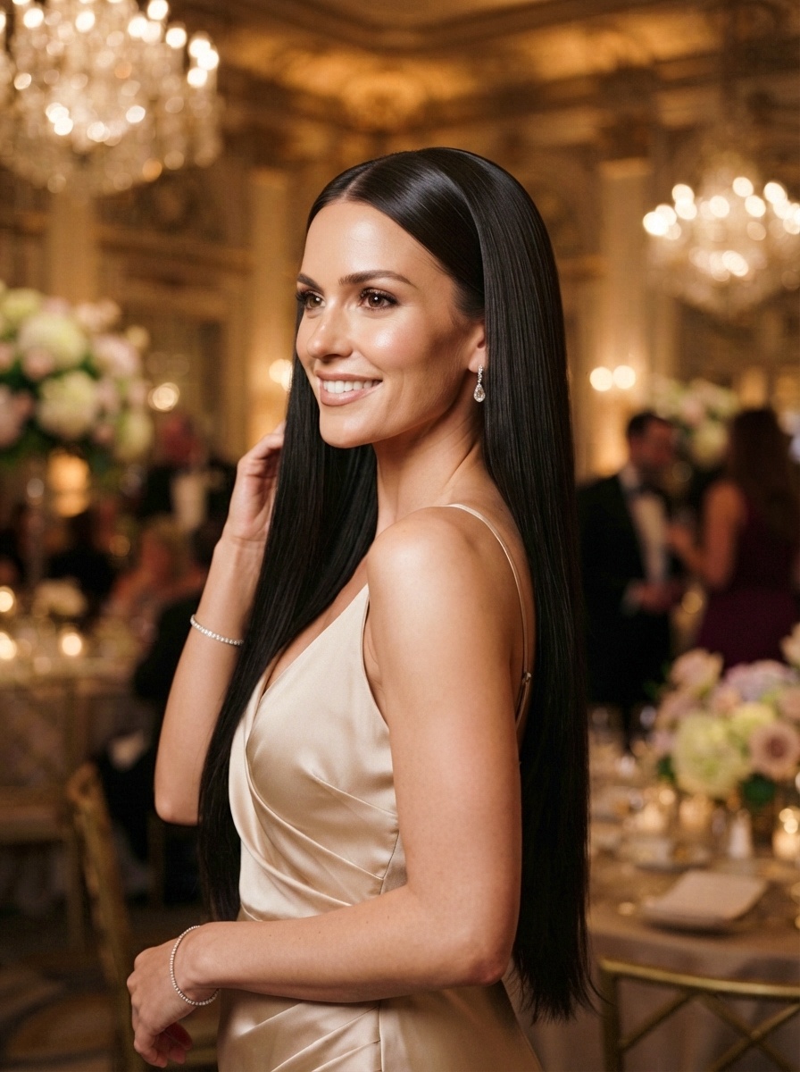 Straight Formal Hairstyle for Long Hair