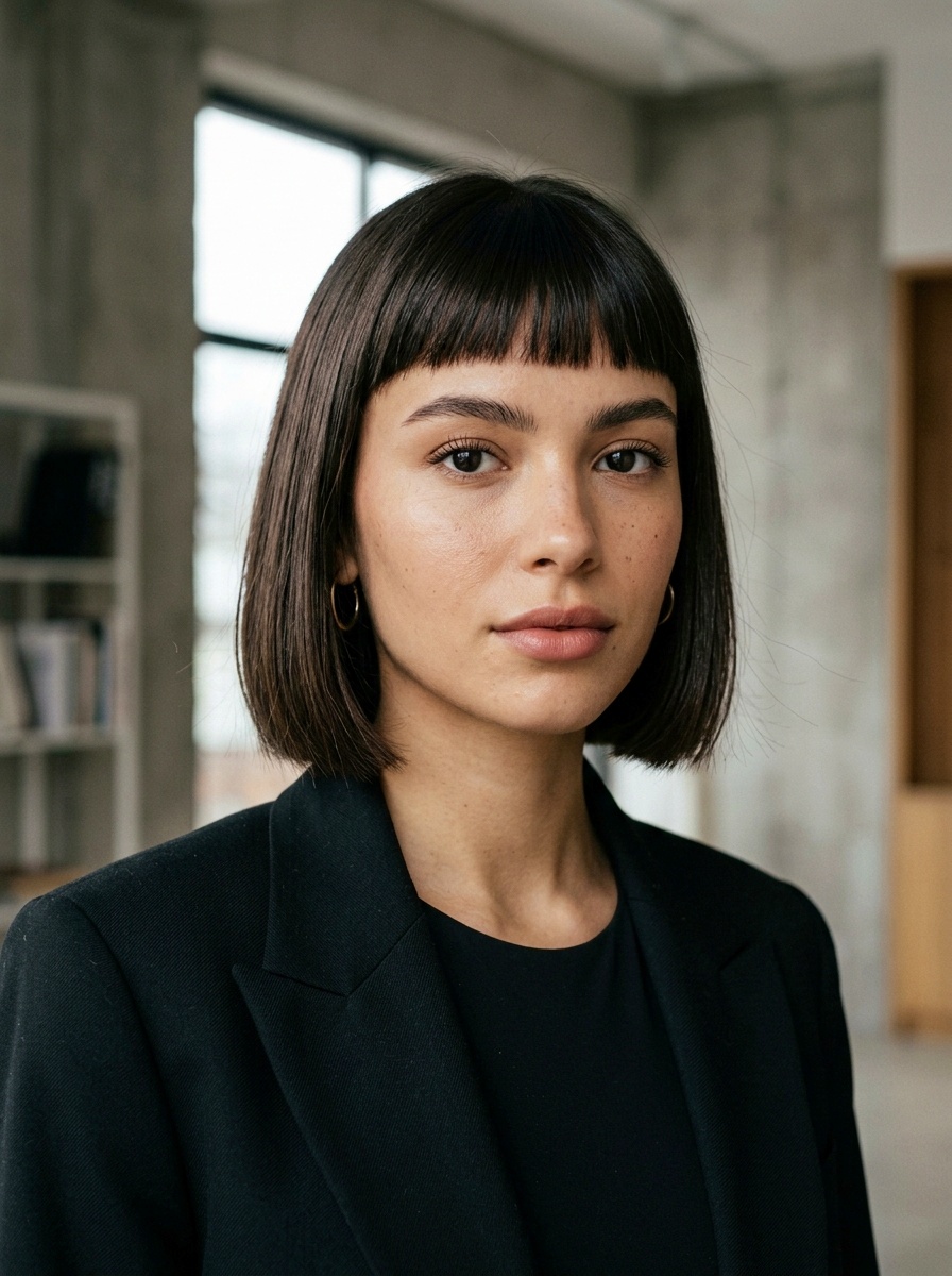 Sleek Bob with Micro Fringe