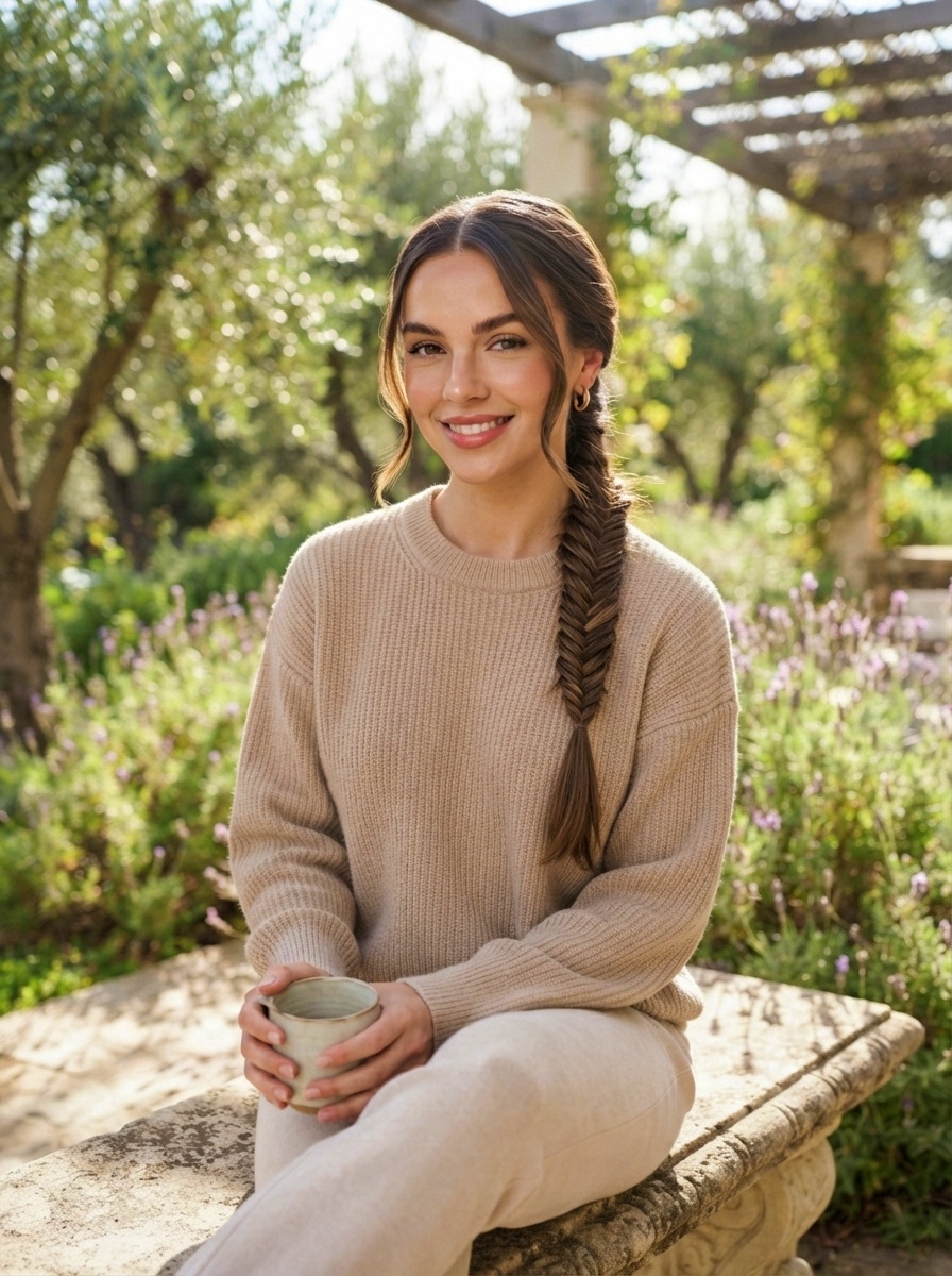 Simple Braided Hairstyle for Long Hair