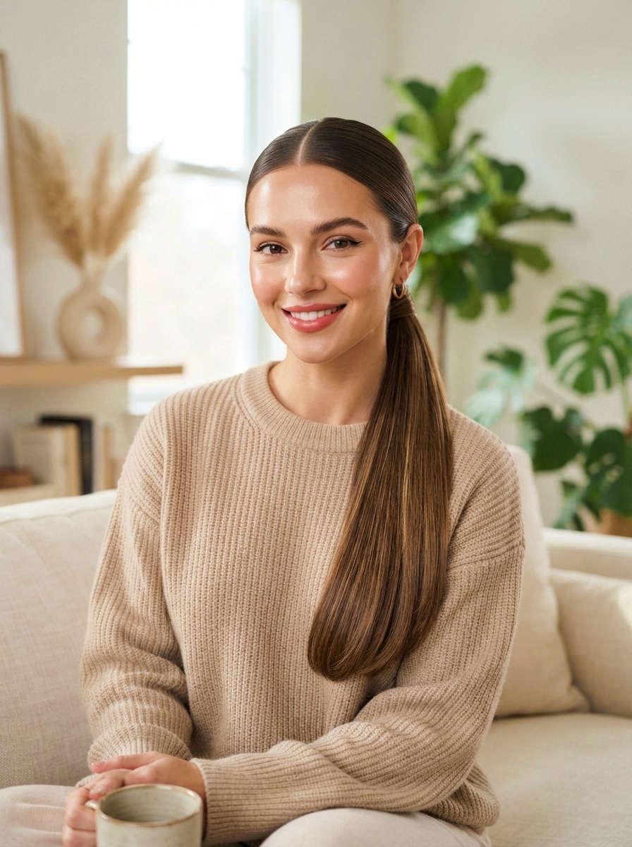 Simple Low Ponytail for Long Hair
