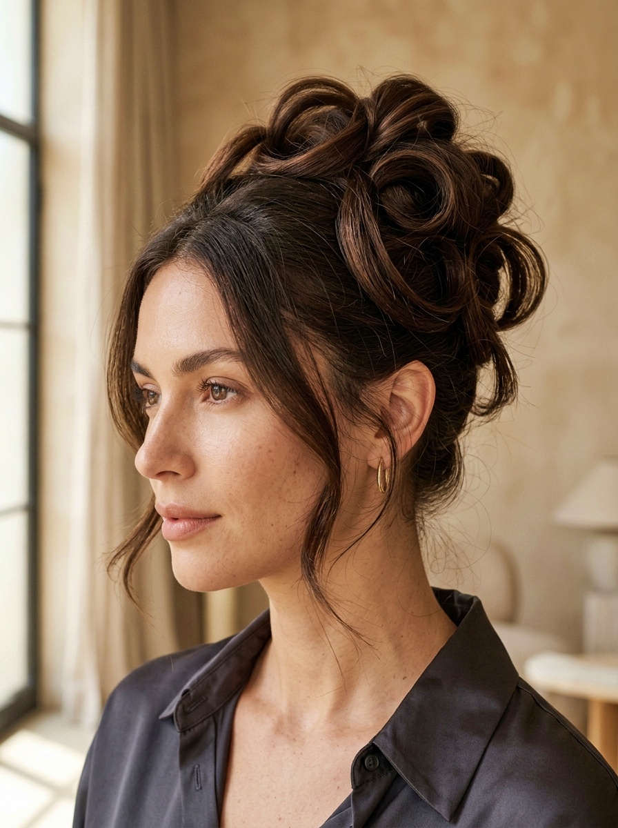 Sculpted Air Loop Updo