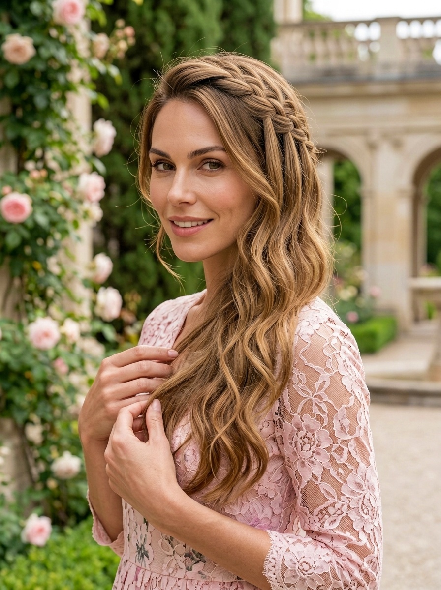 Couture Waterfall Braid Hairstyle