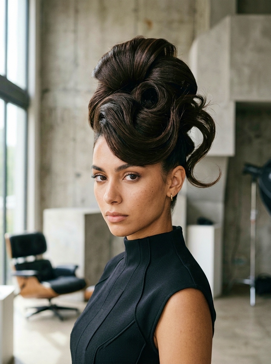 Sculpted Bold Statement Updo