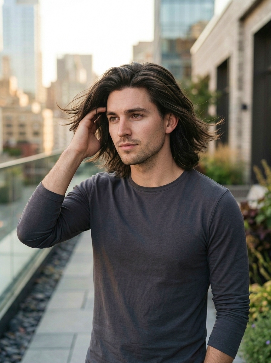 Modern Flowing Center Part Long Hairstyle