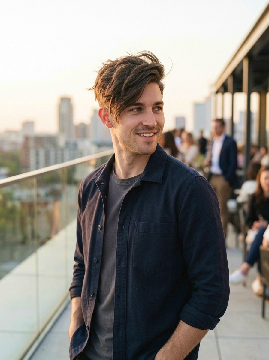 Side Swept Quiff Undercut Hairstyle