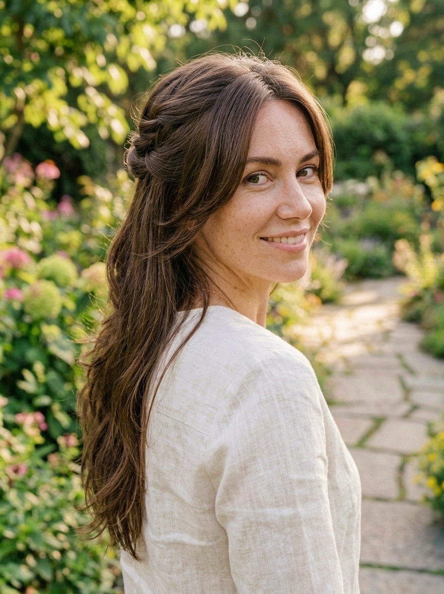 Waterfall Layers Half-Up Twist