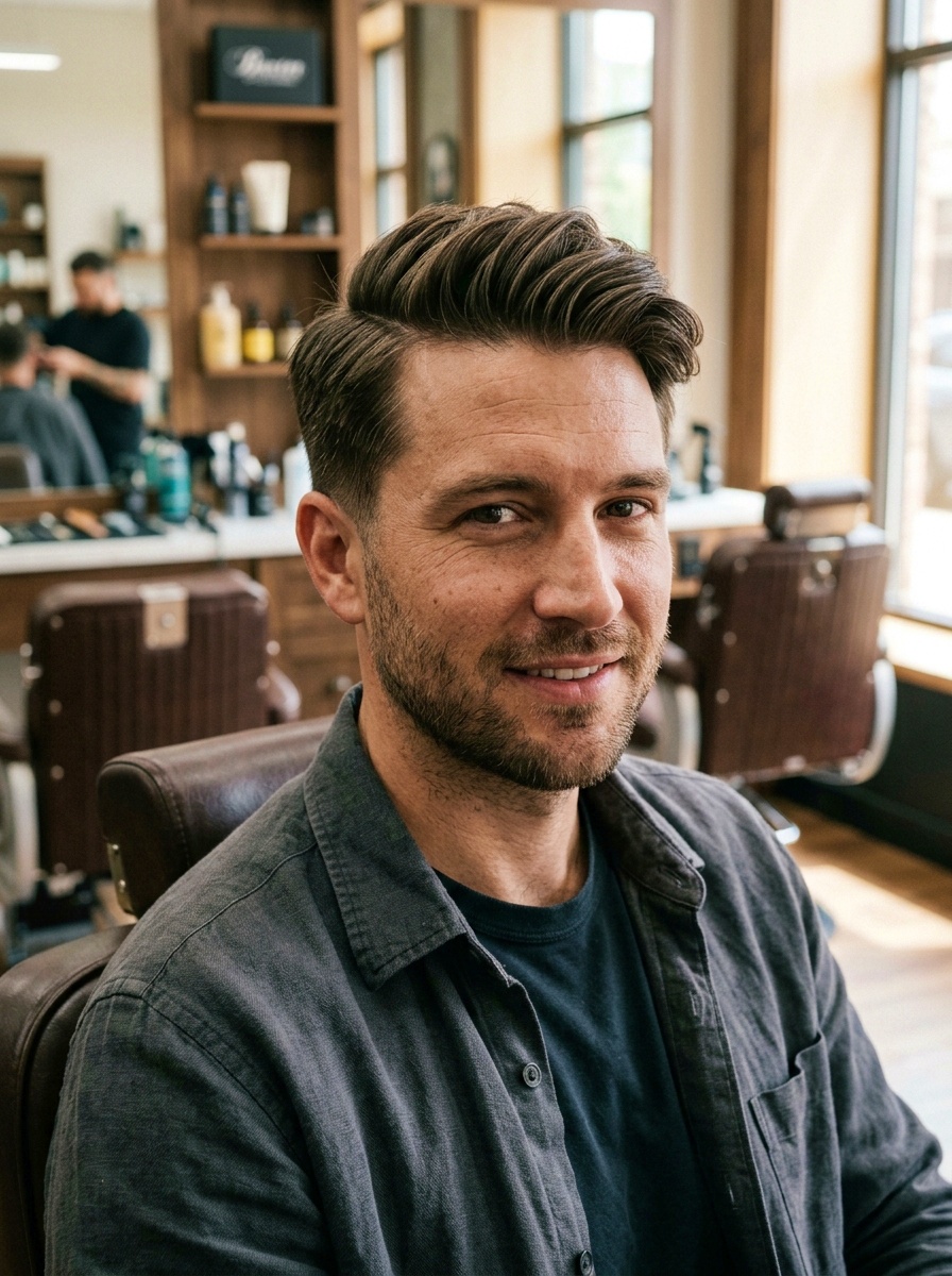 Contemporary Textured Side Part