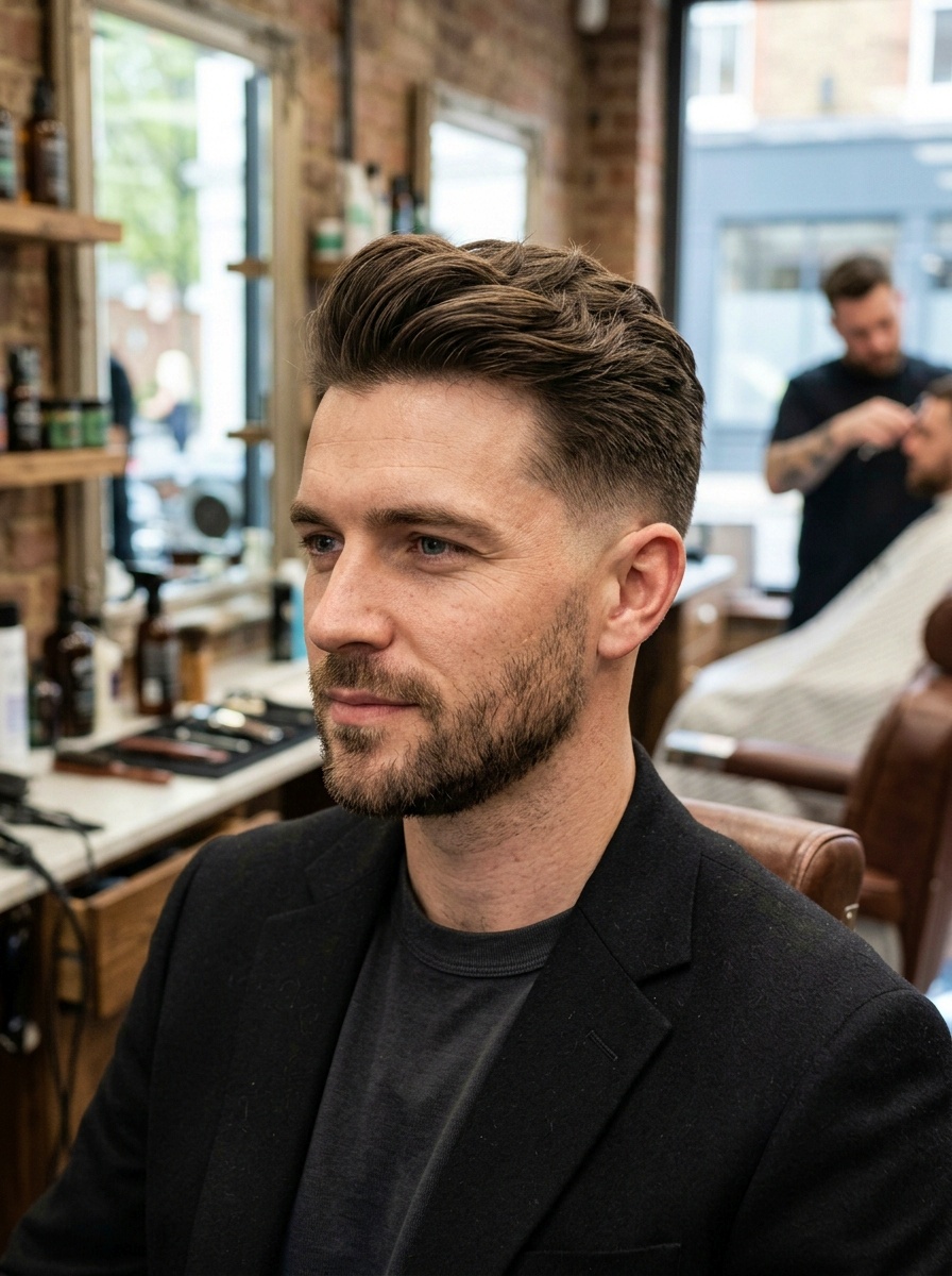 Elegant Low Fade Quiff for Men