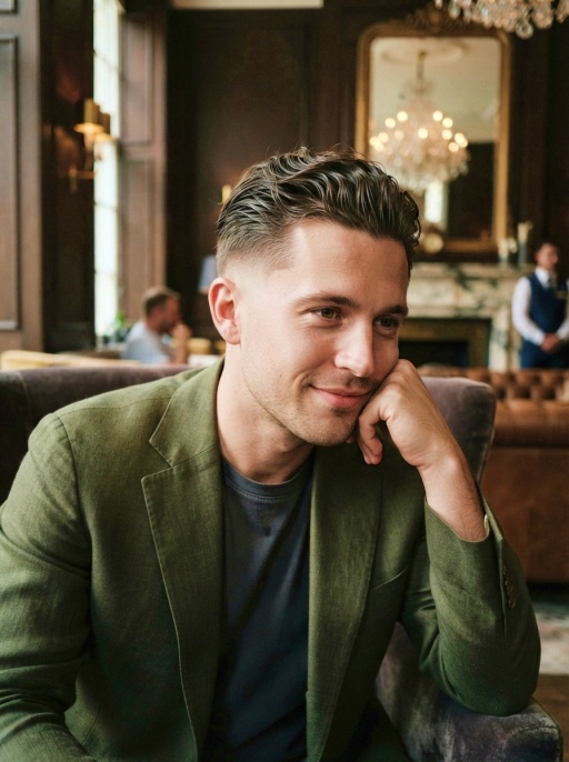 Modern Slick Back Fade Haircut