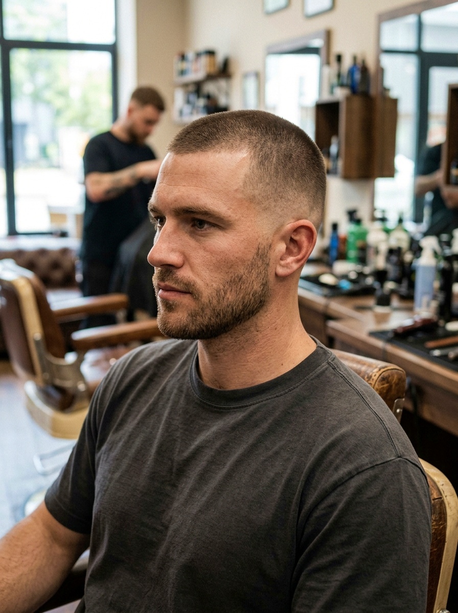 Precision Low Fade Buzz Haircut