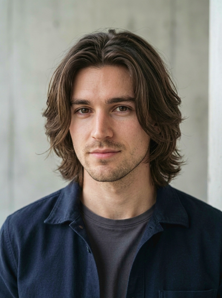 Modern Long Curtain Layers for Men