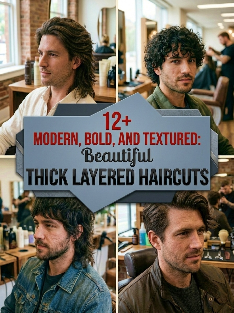 Modern, Bold, and Textured Beautiful Thick Layered Haircuts