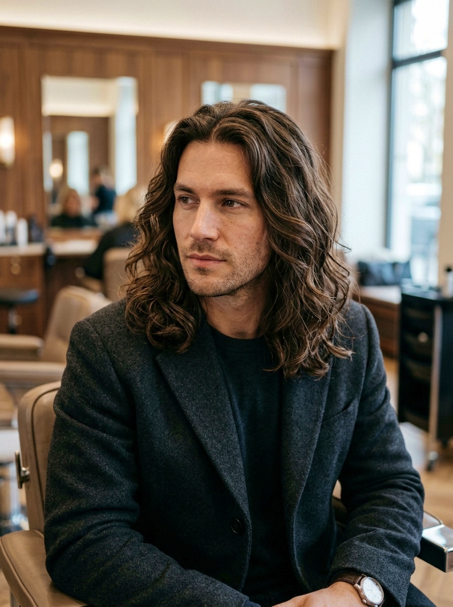 Modern Elegant Long Wavy Haircut