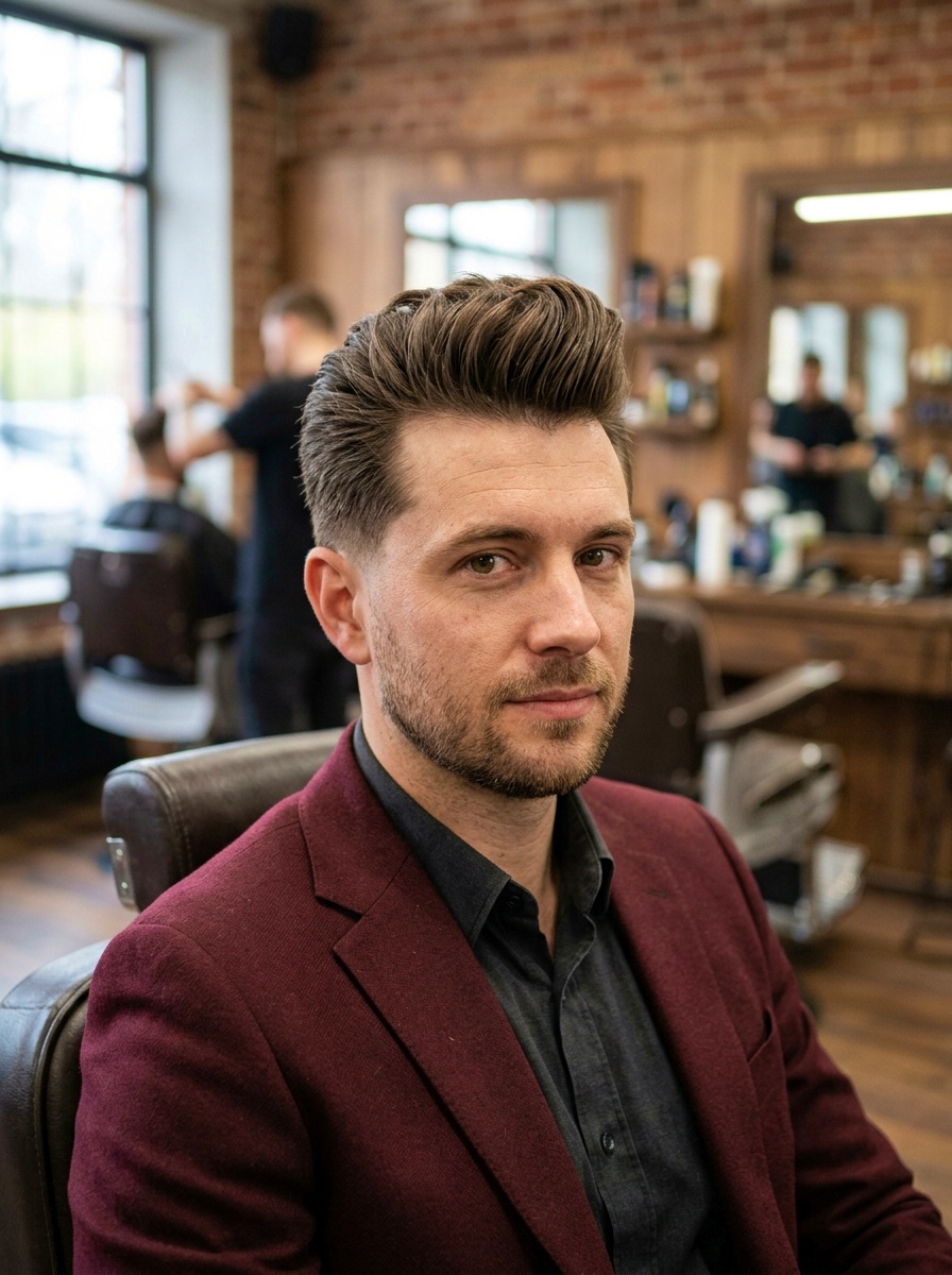 Modern Elegant Pompadour Haircut