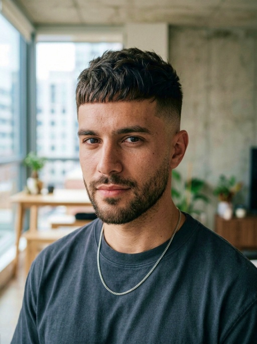 Modern Minimal Edge Men's Haircut