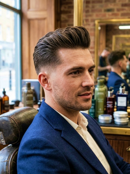 Modern Razor Shaped Men's Hairstyle