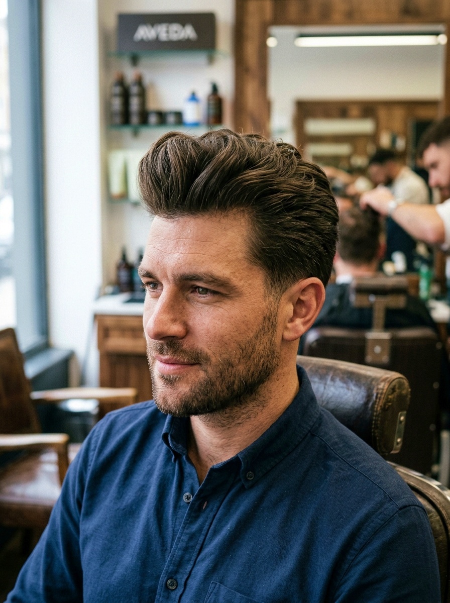 Modern Thick Quiff Hairstyle