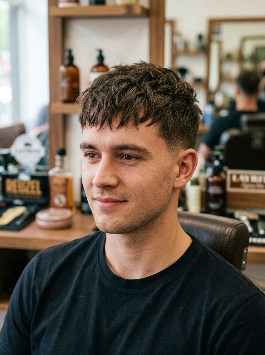 Textured Crop Fringe for Fine Hair