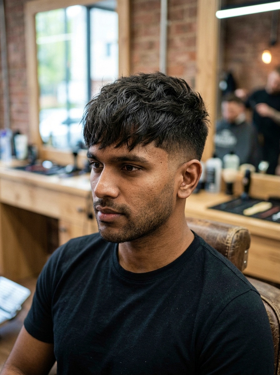 Thick Hair Mid Fade Crop