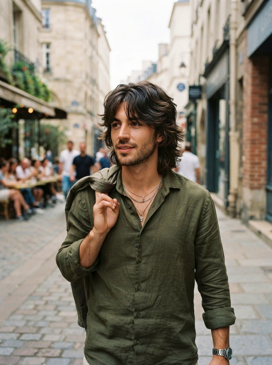 Modern Long Wolf Cut for Men