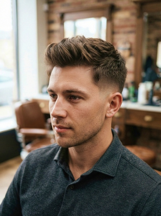 Modern Micro Layer Men's Haircut