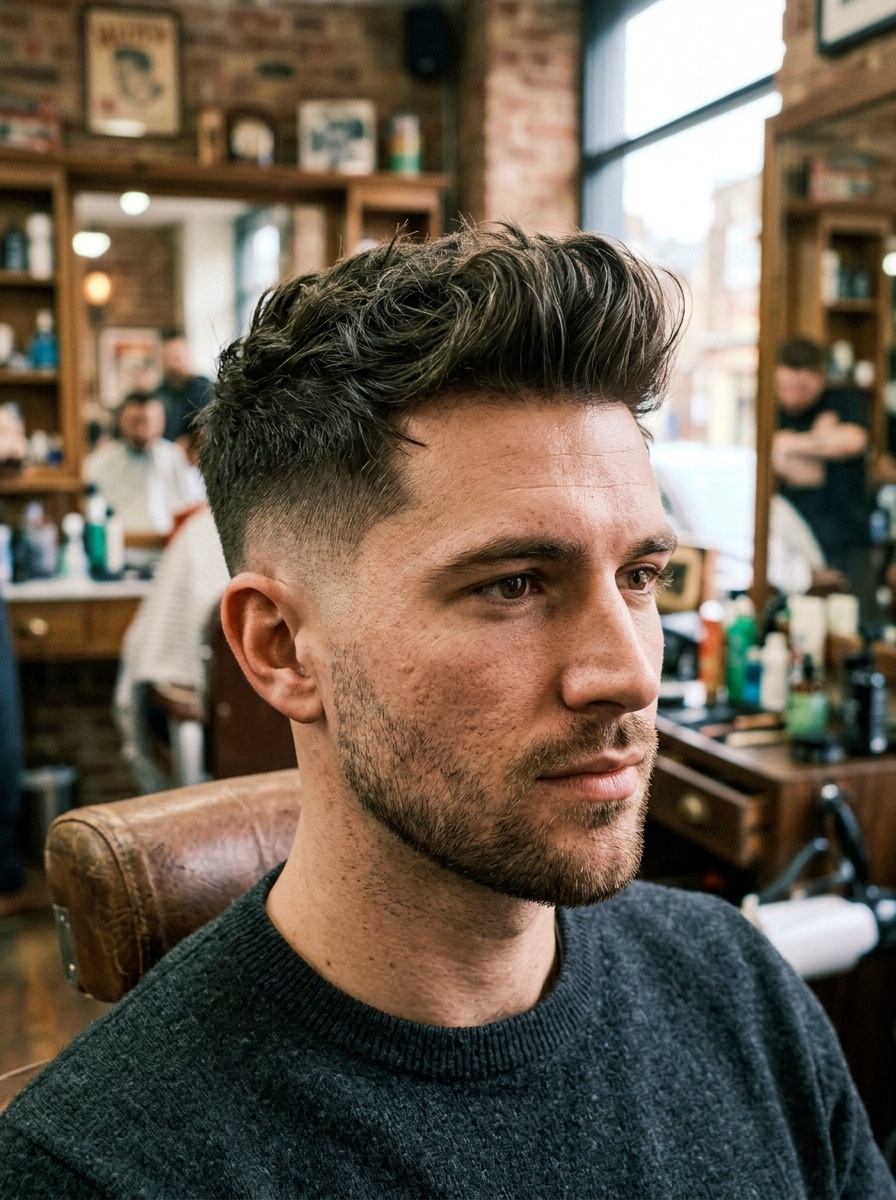 Modern Razor Taper Soft Quiff