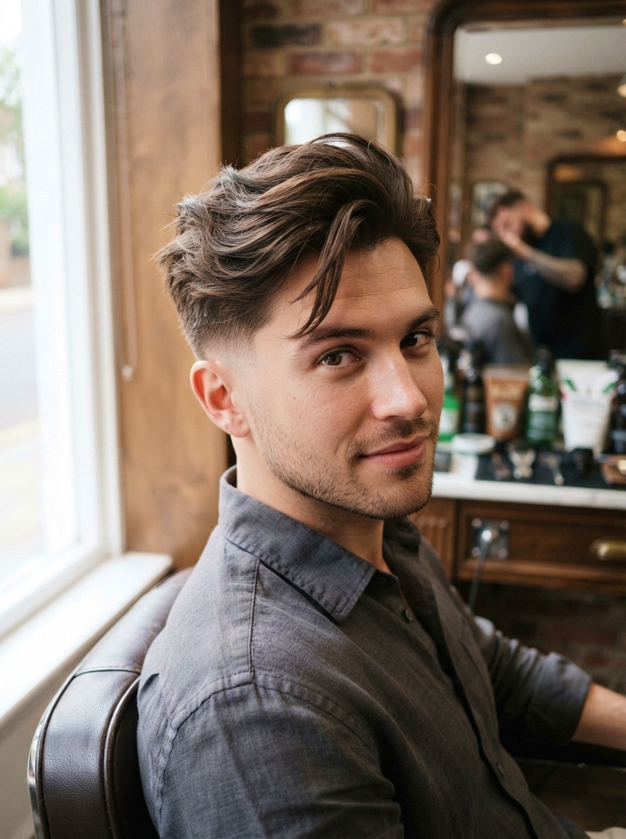 Modern Textured Deep Sweep Quiff